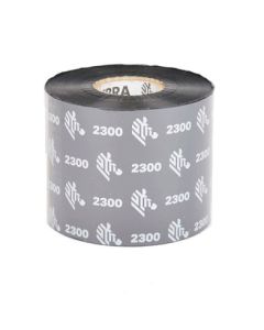 Zebra 2300 wax black ribbon, for ZT400 | ZT230 | ZT600 | ZT510, 60mm width, 450 meter | 02300BK06045