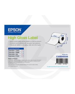 Epson label roll, normal paper, glossy, Width: 51mm, Length: 33mm continues, Roll Diameter: 101mm, Roll inner Core: 46mm