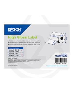Epson label roll, normal paper, glossy, 76x51mm, Diameter: 101mm, Inner Core: 46mm, Label per Roll: 610  | C33S045542