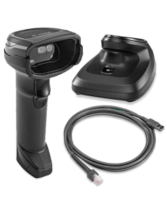 Zebra DS8178-SR, Bluetooth barcode scanner: 1D | 2D, FIPS, protection class: IP52, incl.: cable (USB), charging- /transmitter station (presentation)