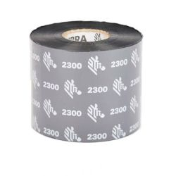 Zebra 2300 wax black ribbon, for ZT400 | ZT230 | ZT600 | ZT510, 60mm width, 450 meter | 02300BK06045