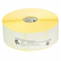 Zebra Z-Perform 1000D, Direct Thermal Paper, Label roll, Uncoated, Core: 25,4mm, Diameter: 127mm, (Dimensions WxH: 38x25mm), 2580 labels/roll, White, Packaging Unit: 12 rolls | 880595-025DU