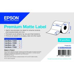 Epson Label Roll, Normal Matt Paper, 102x152